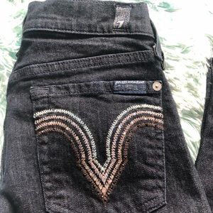 Authentic 7 for all mankind. Dark blue wash